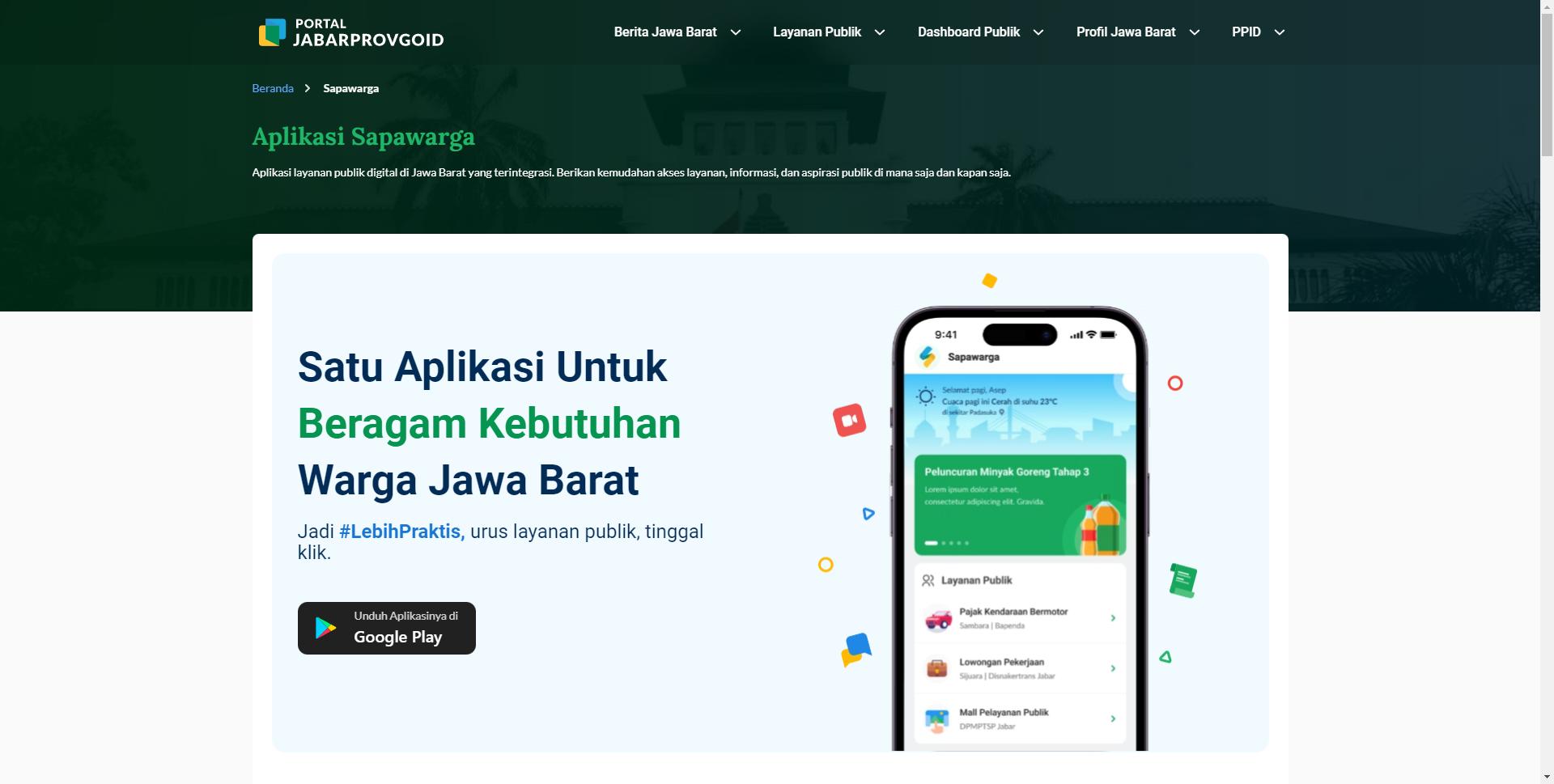 Website Portal Jawa Barat